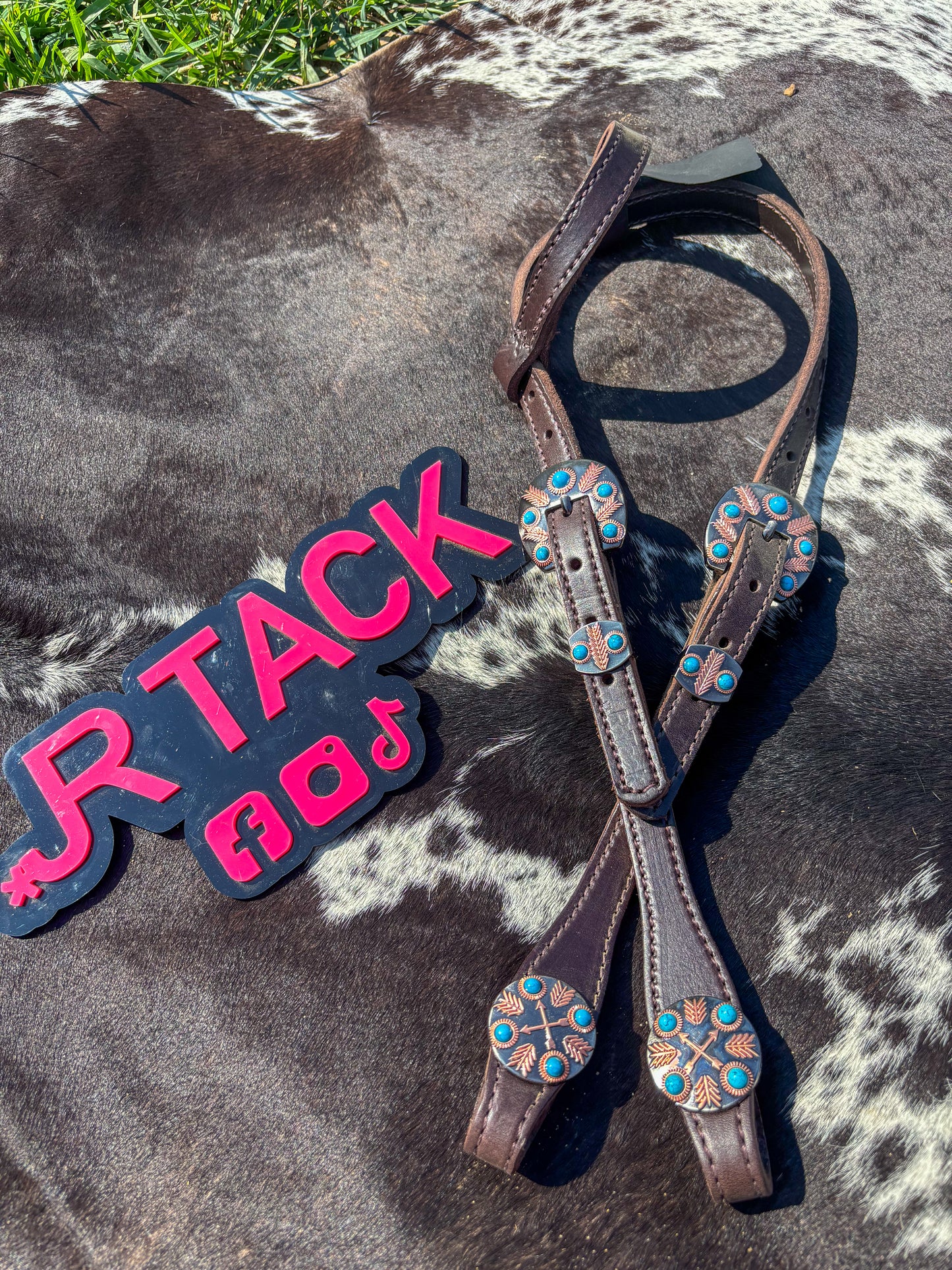 Turquoise Arrows Working Headstall