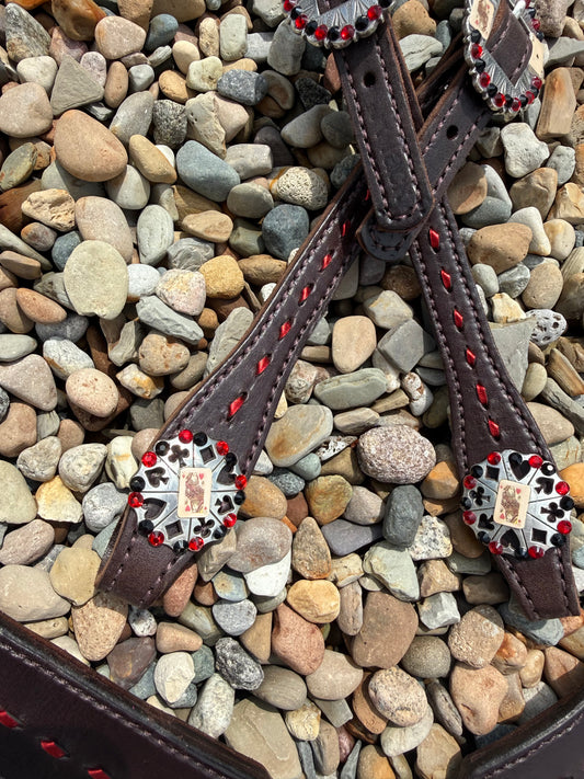 Red Buckstitch Casino Set