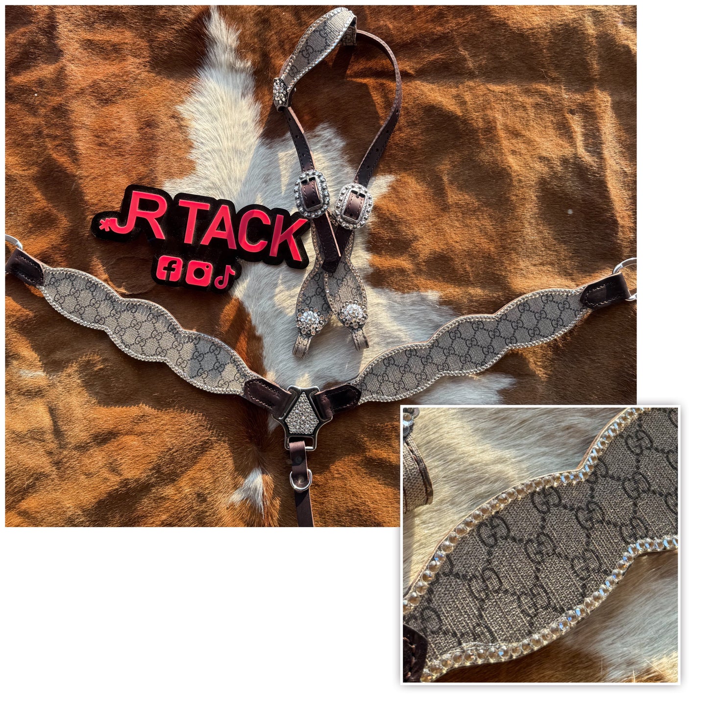 Boujee Clear Crystals Economy Line Tack Set