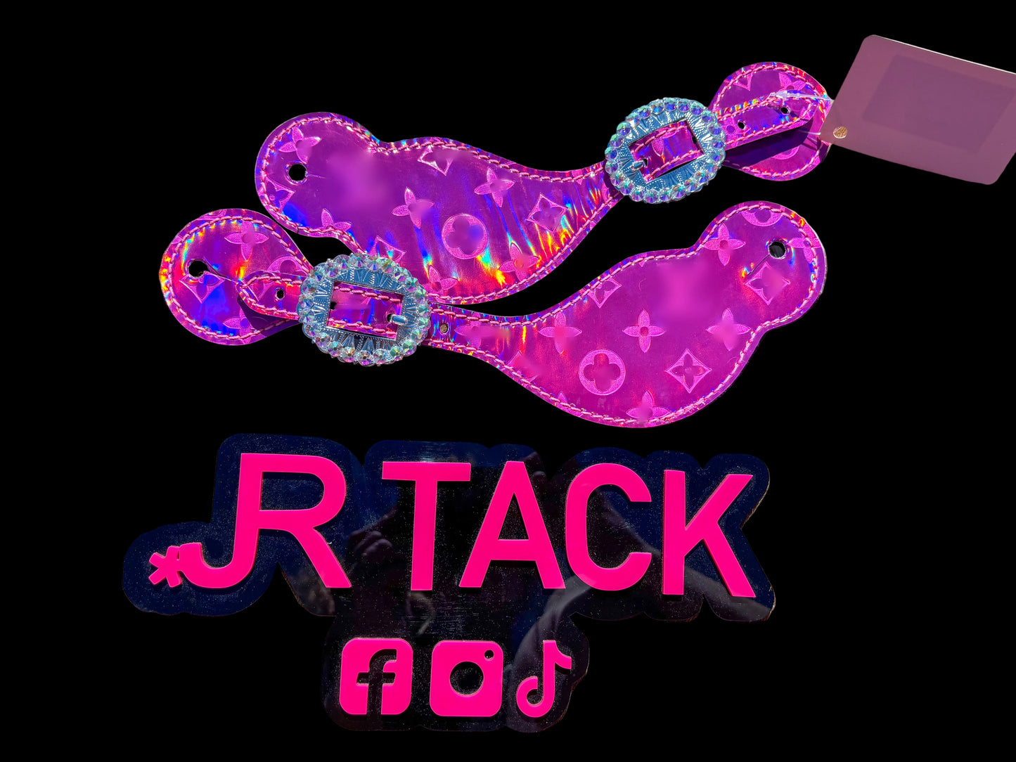 Designer Pink Spur Straps Made to Order