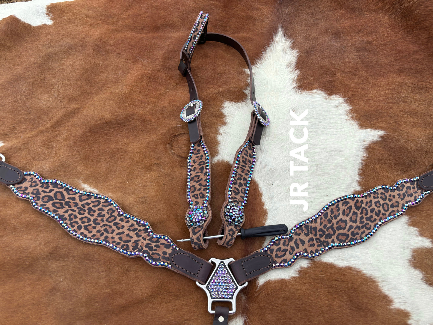 Oil Slick Leopard Tack Set (Made to Order)
