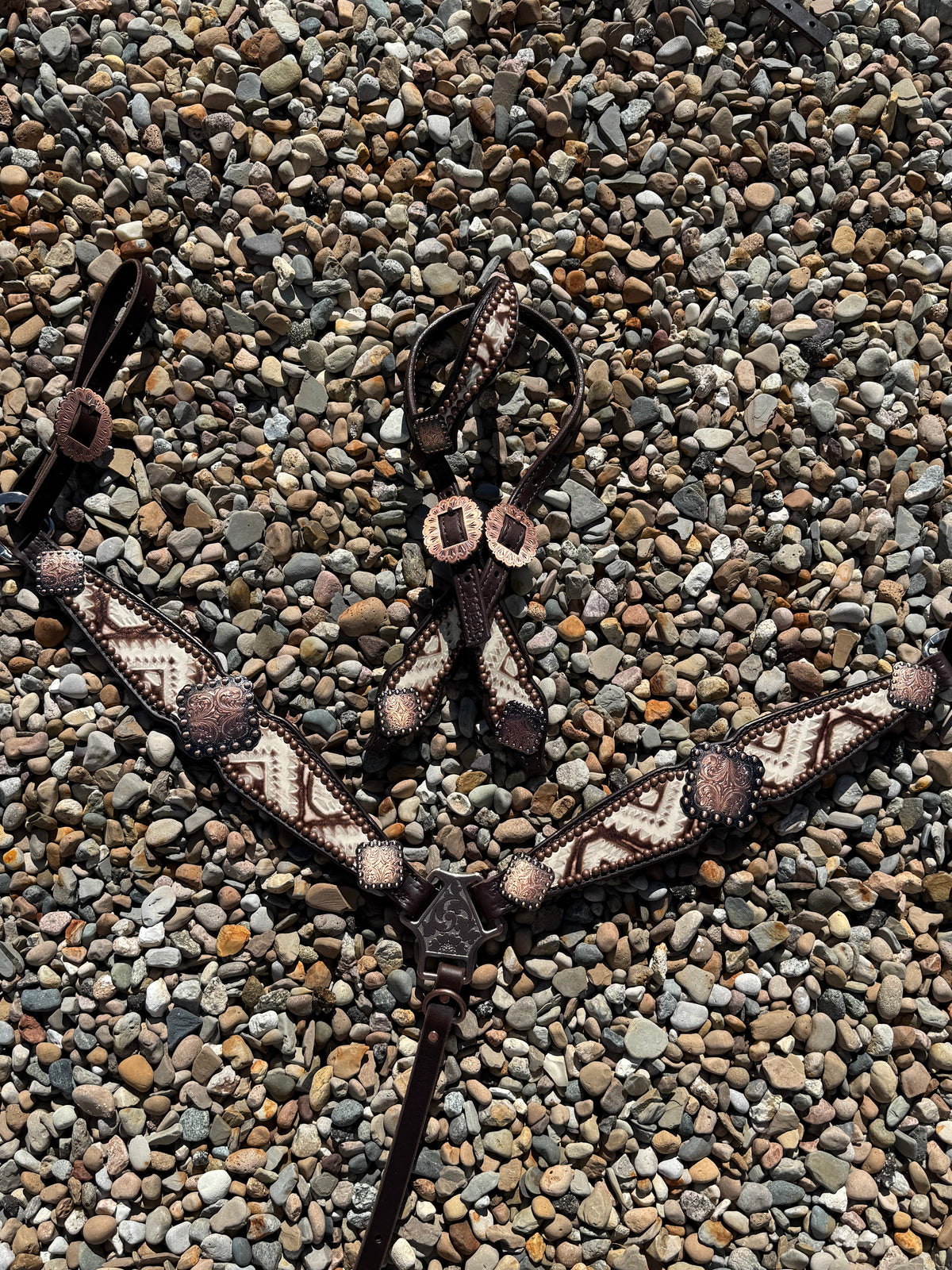 Copper Aztec Premium Tack Set