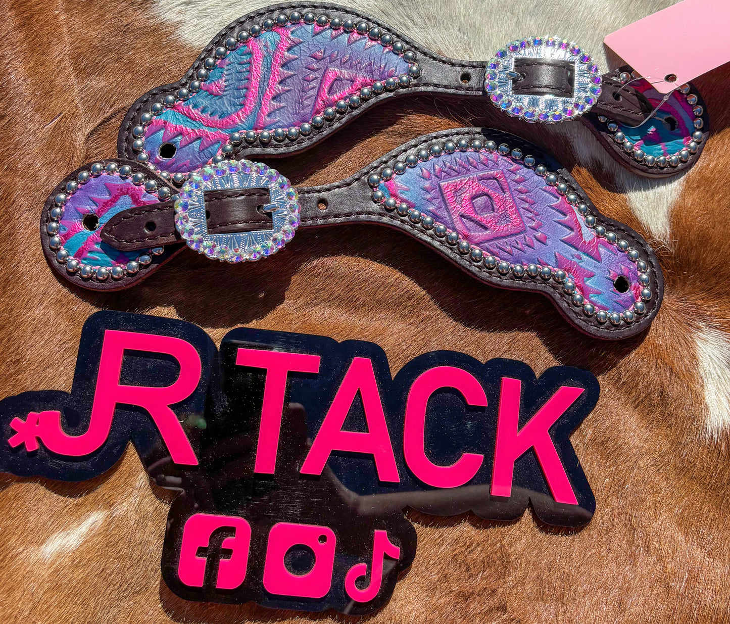 Cotton Candy Aztec Spur Straps