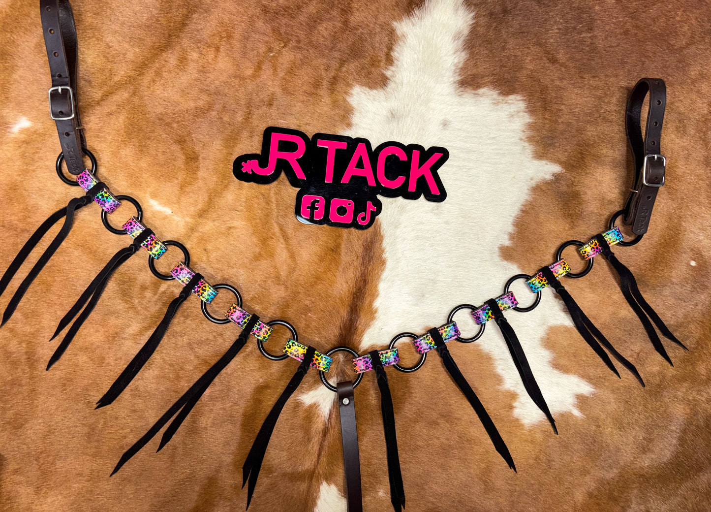Rainbow Cheetah Ring Breast Collar