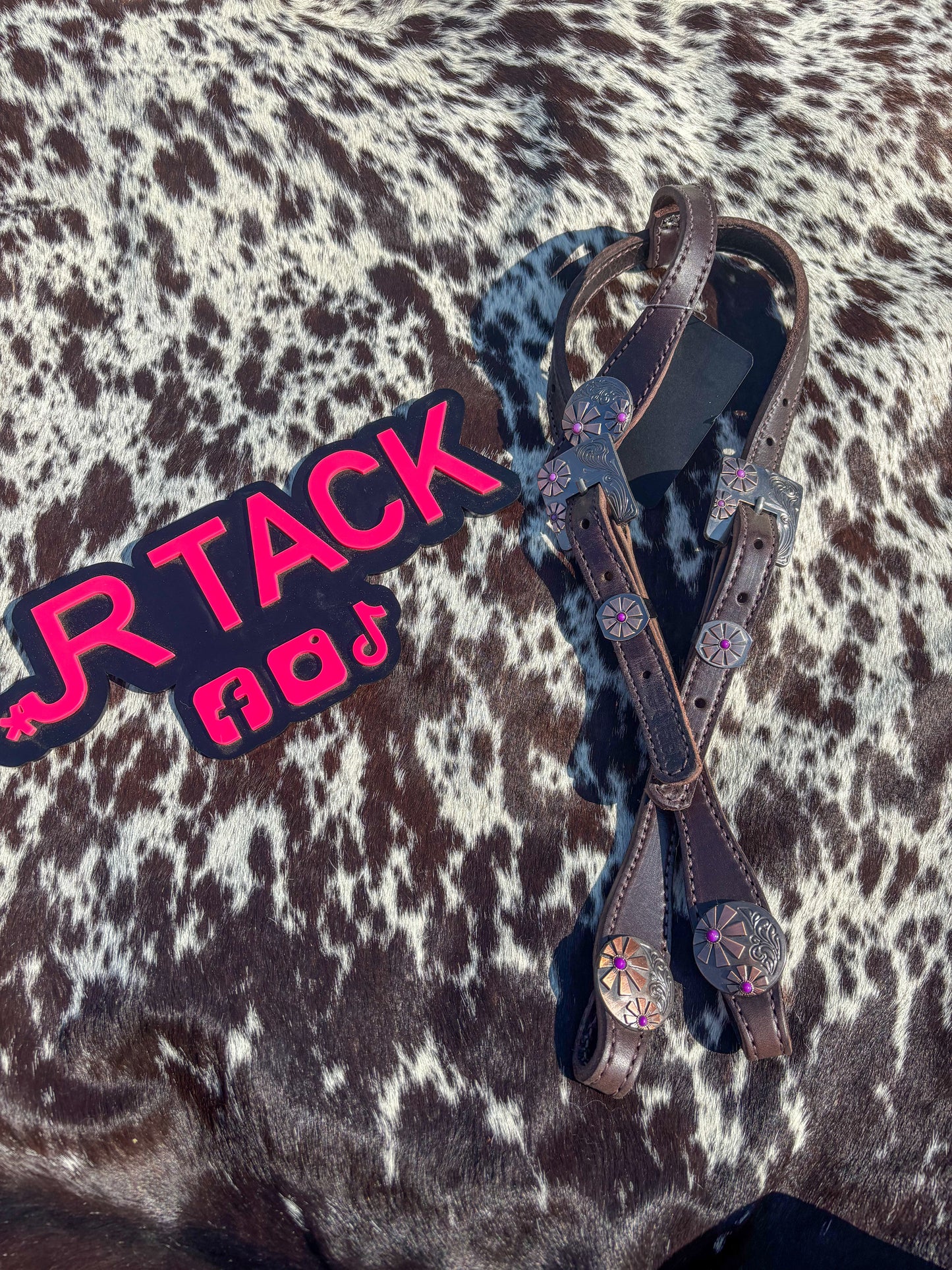 Purple Rowel Working Headstall