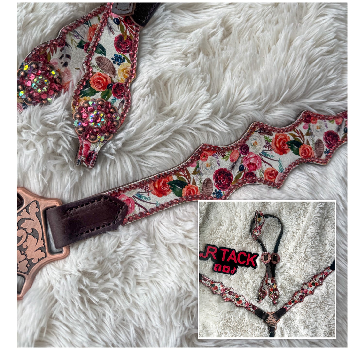 Boho Floral Economy Tack Set MADE TO ORDER