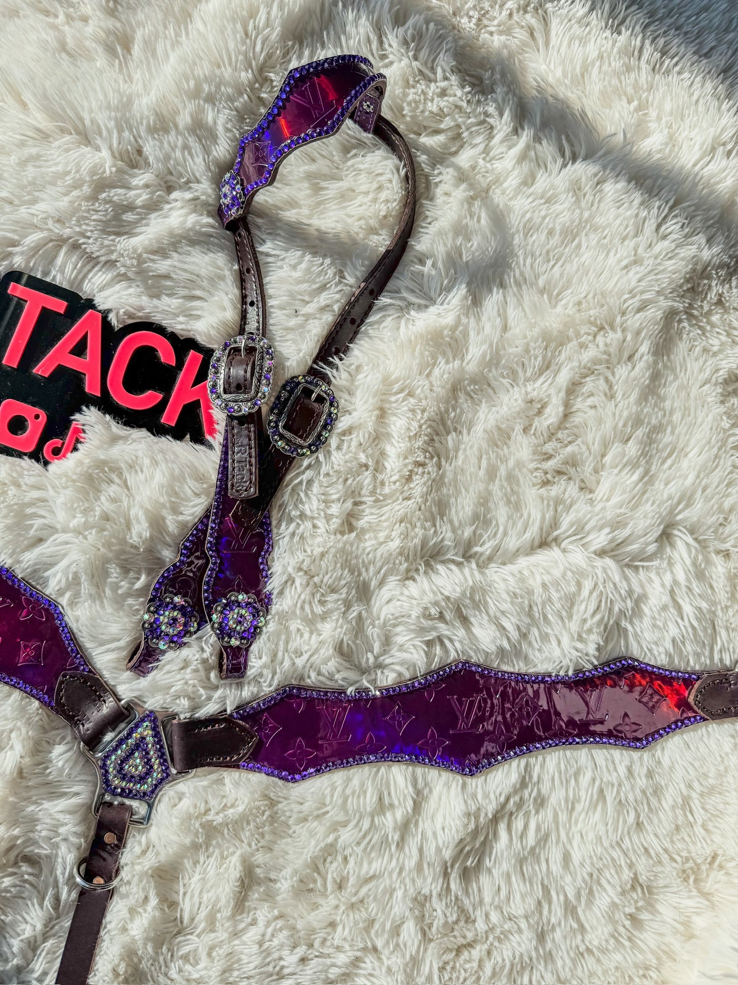 Boujee Purple Hollographic Economy Tack Set