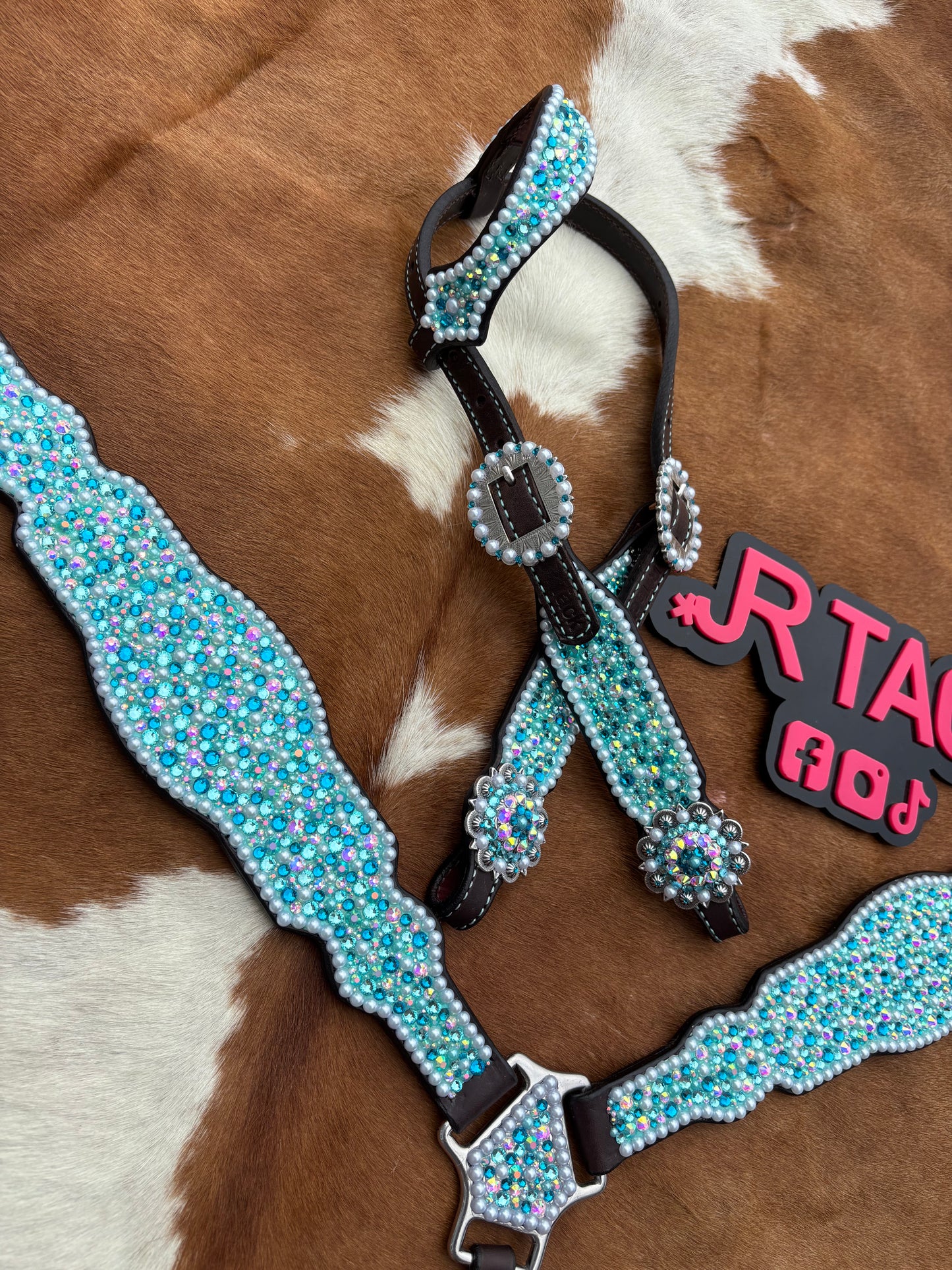 MADE TO ORDER Turquoise Stone Tack Set