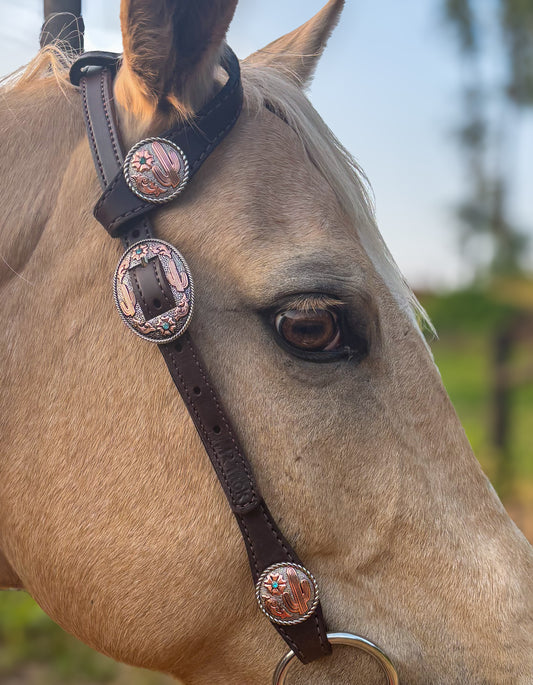 Cactus Flower Working Headstall