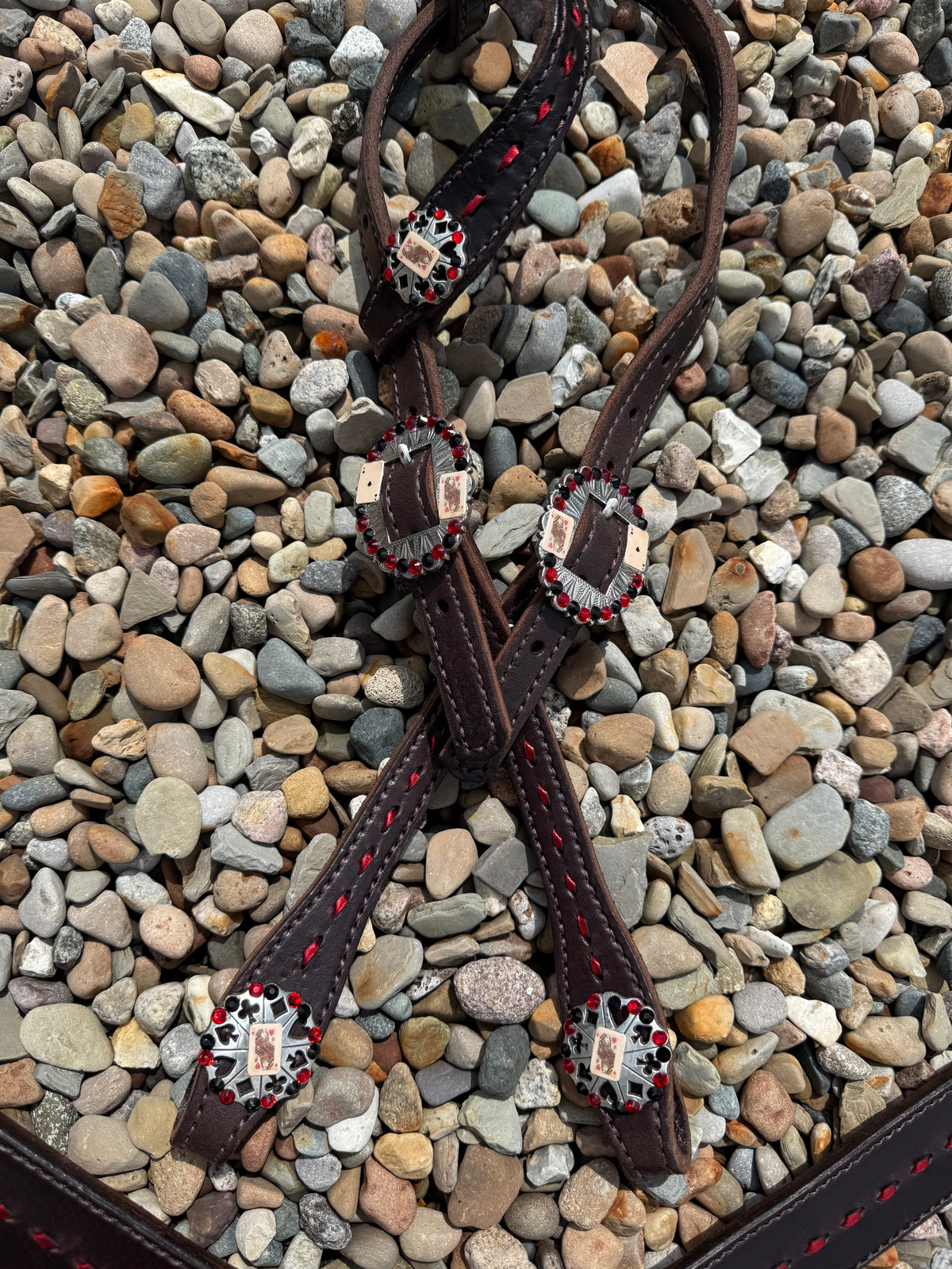 Red Buckstitch Casino Set
