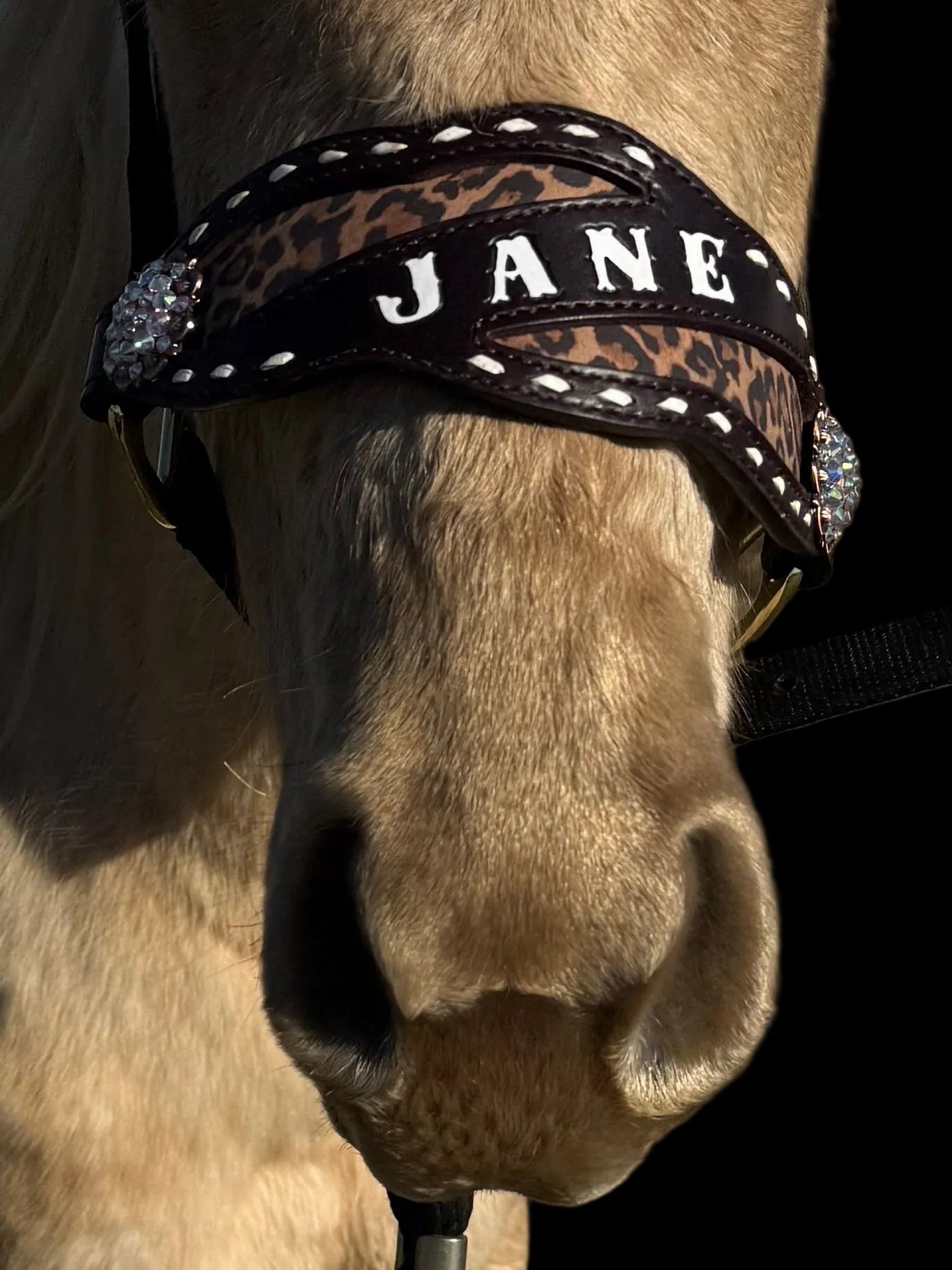 Custom Name Buckstitch Noseband Only(Made to Order)