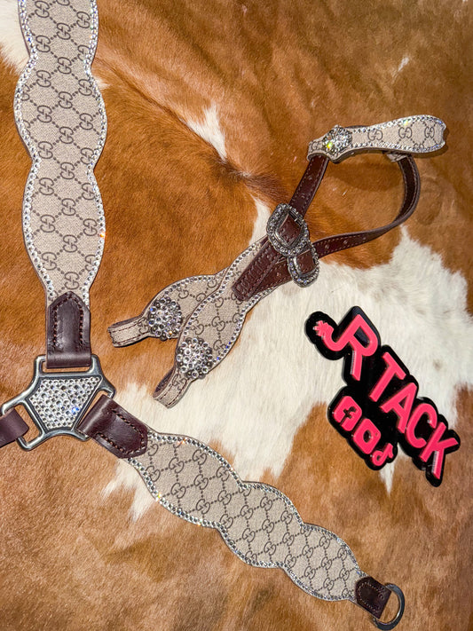 Boujee Clear Crystals Economy Line Tack Set