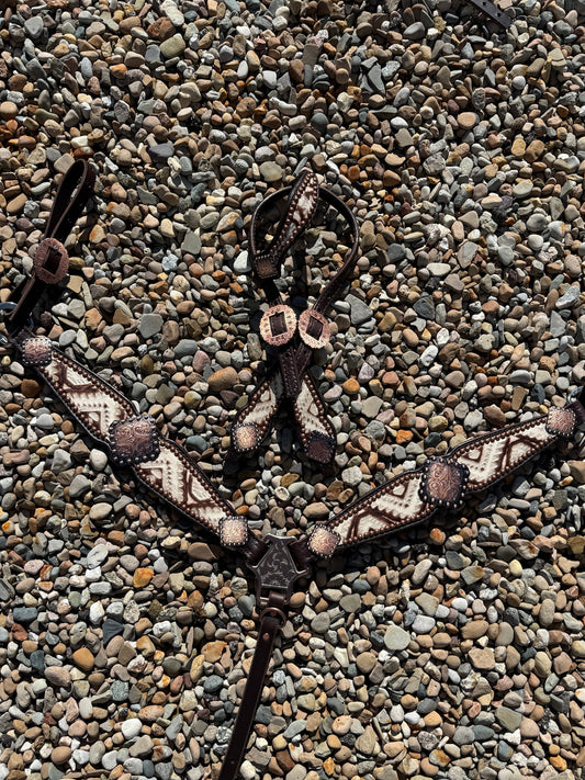 Copper Aztec Premium Tack Set