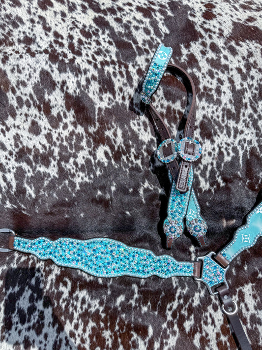 Boujee Teal Bling Tack Set