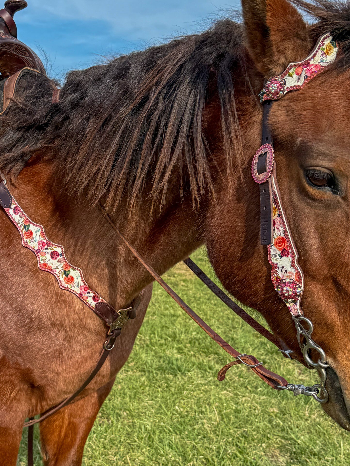 Boho Floral Economy Tack Set MADE TO ORDER