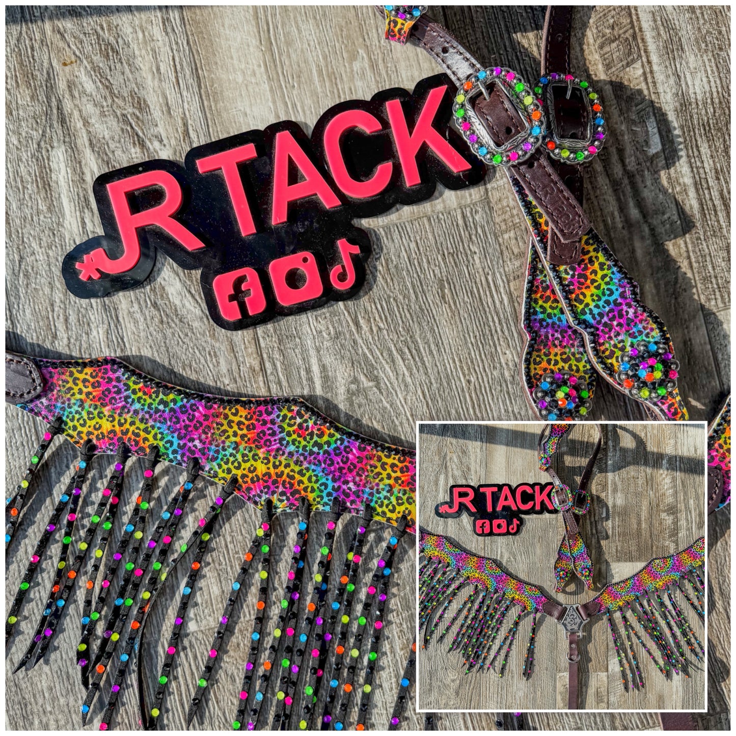 Rainbow Cheetah Economy Line Tack Set