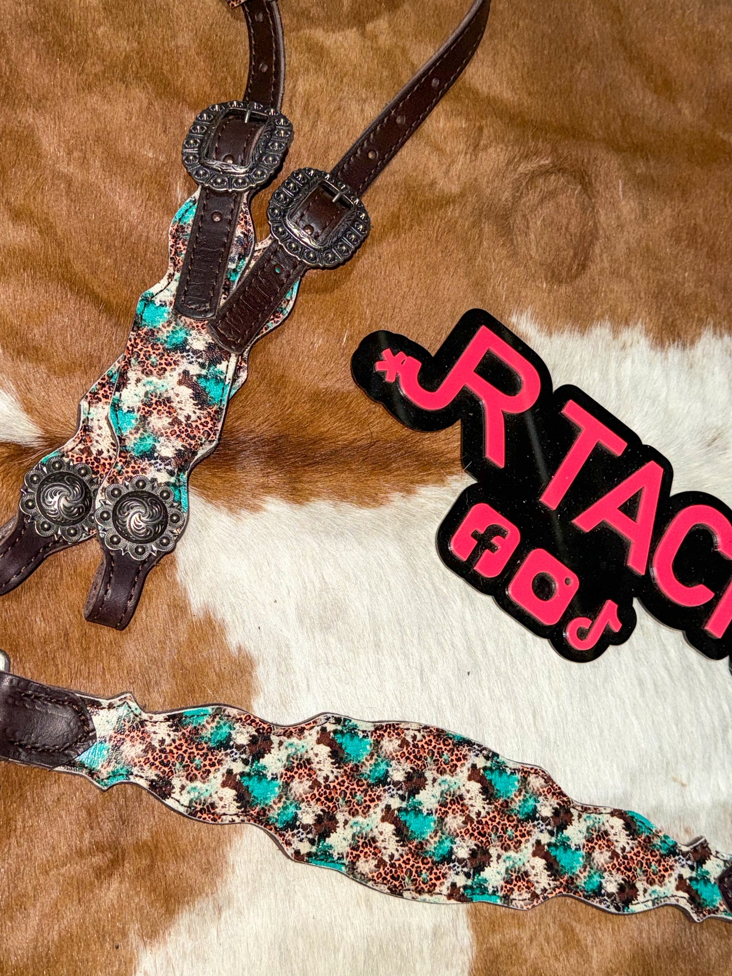 Turquoise Cheetah Cow Economy Line