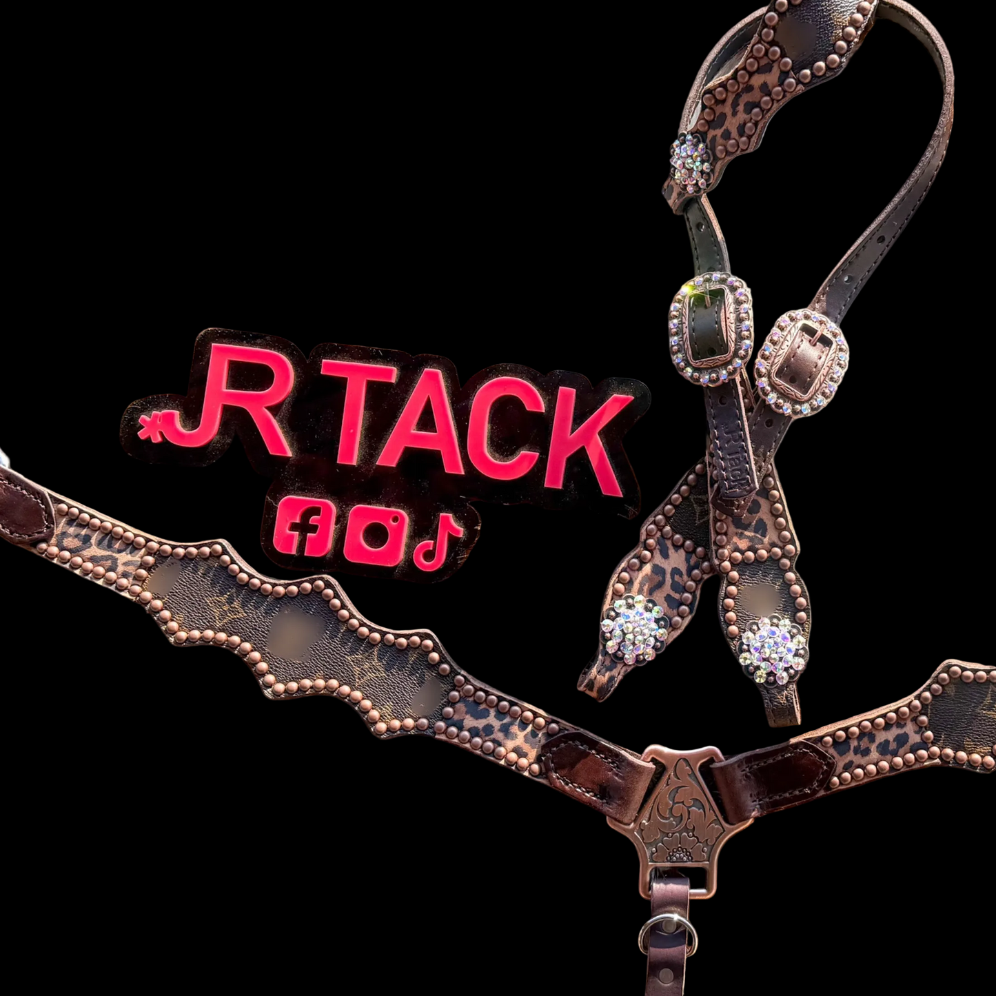 Designer Cheetah Economy Line Tack Set