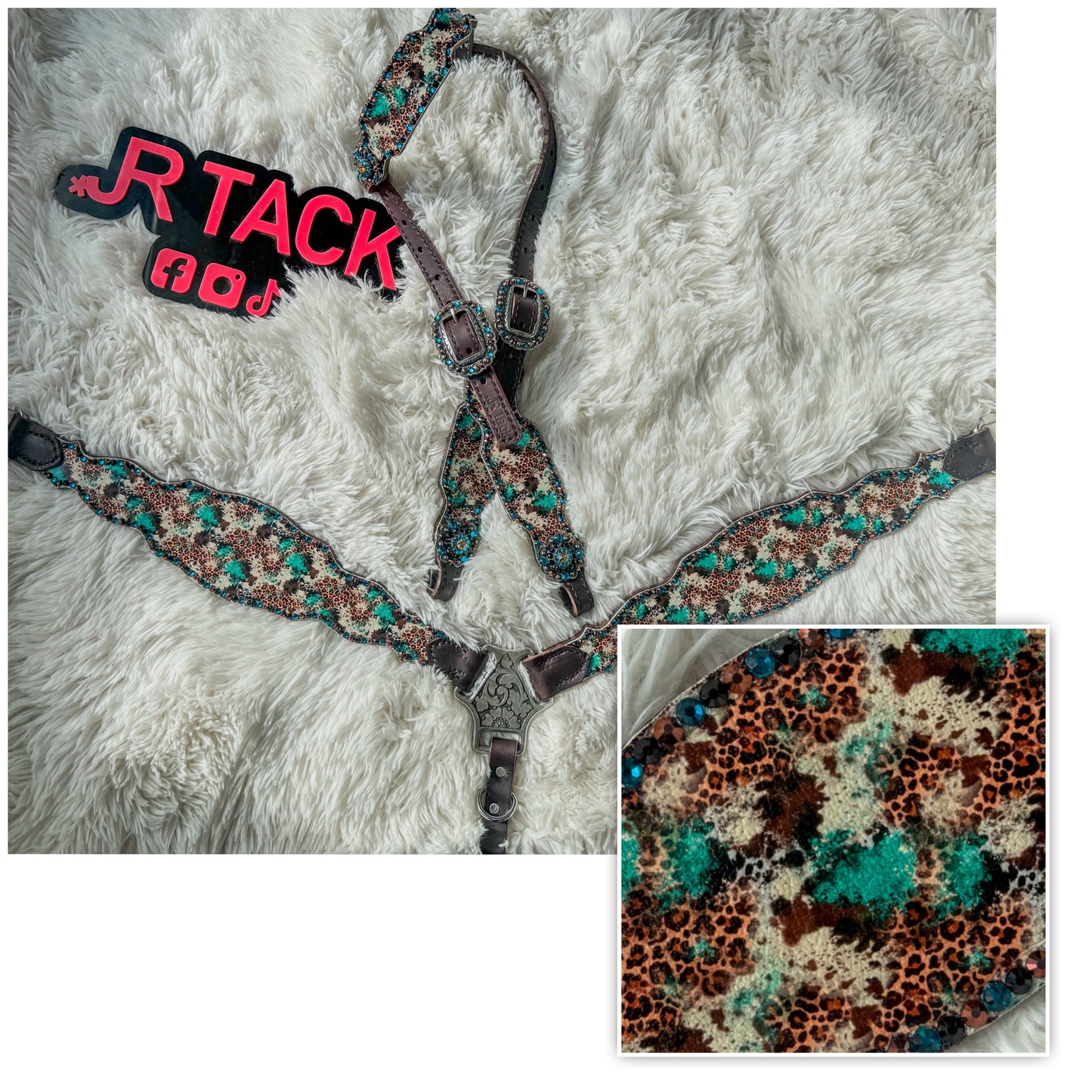 Turquoise Cheetah Cow Economy Line