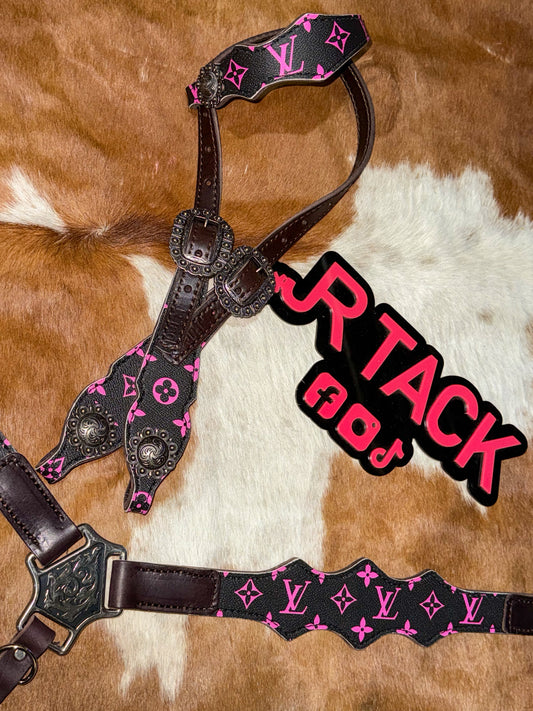 Black and Pink Boujee Economy Line Tack Set