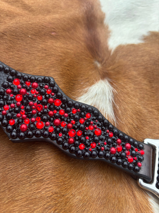 Black & Red Boujee Print Tack Set *IN STOCK*
