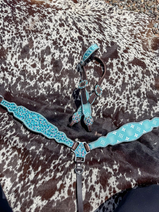 Boujee Teal Bling Tack Set