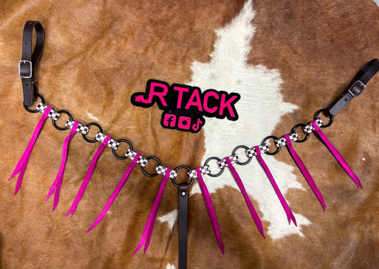 Checkers and Pink Ring Breast Collar